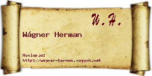 Wágner Herman névjegykártya
